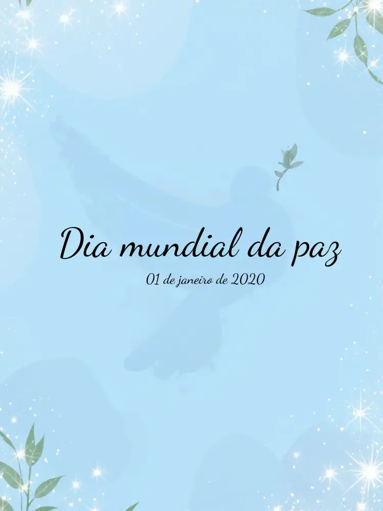 Convite Post Dia Mundial Da Paz Alegria – tema Datas Comemorativas minimalista, moderno, colorido, inspirador, clean