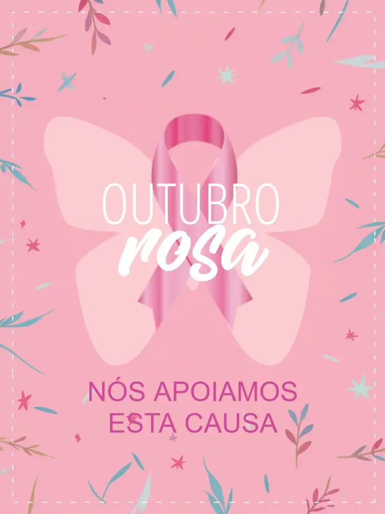 Convite Post Do Outubro Rosa Câncer – tema Mais pesquisados rosa, floral, minimalista, moderno, delicado, inspirador