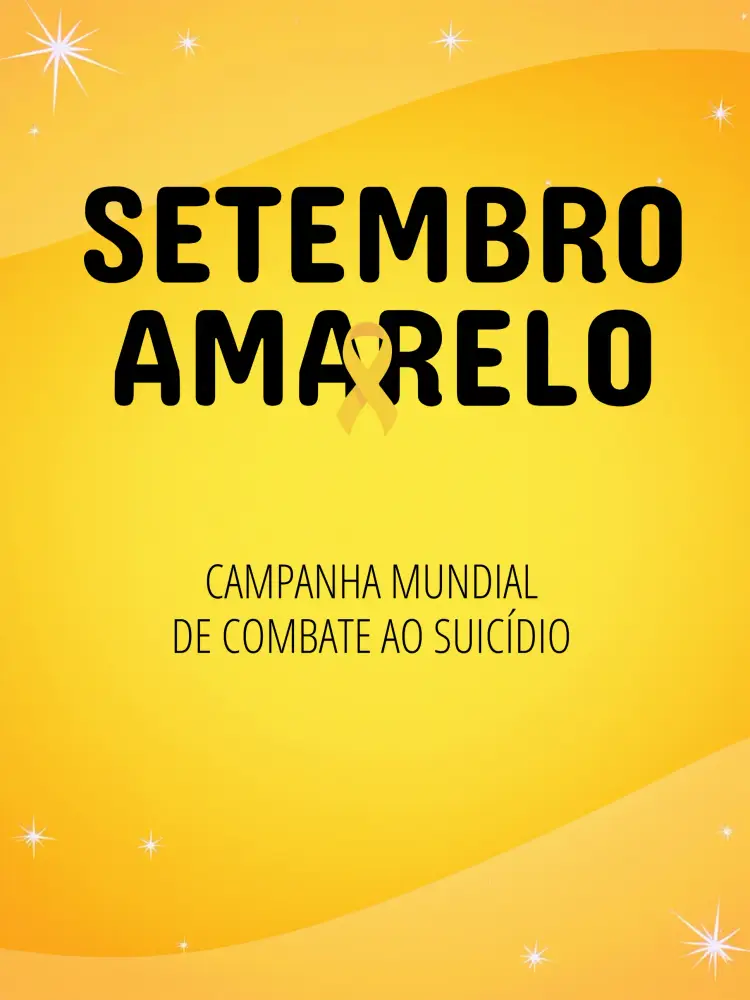 Convite Post Para Campanha Setembro Amarelo Prevenção
