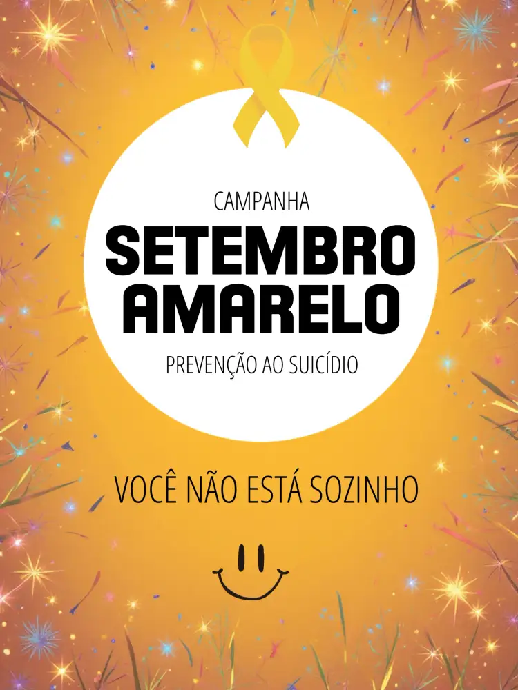 Convite Post Para Campanha Setembro Amarelo Vida – tema Mais pesquisados amarelo, minimalista, moderno, sóbrio, gráfico, inspirador
