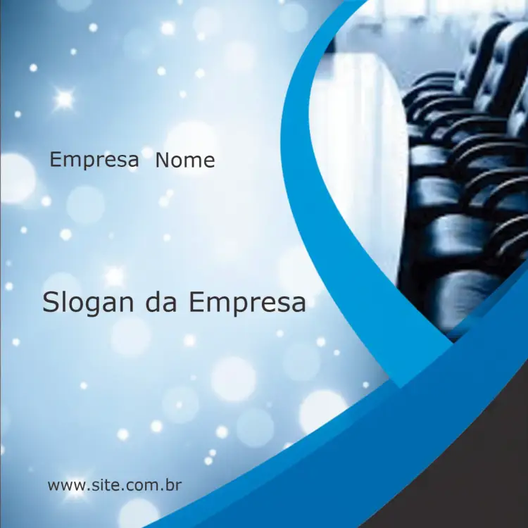 Convite Post Para Empresas Abstrato Azul