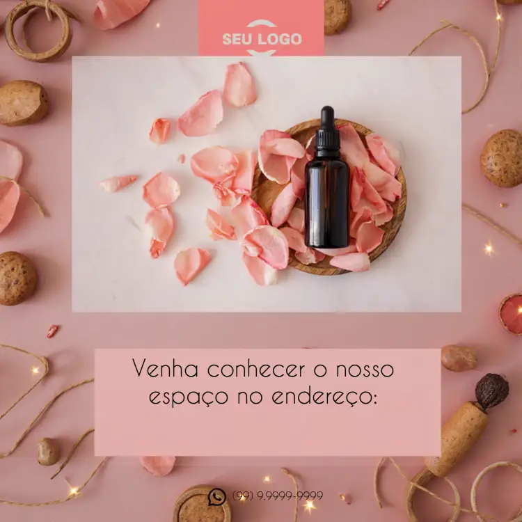 Convite Post Para Esteticista Whatsapp – tema Mais pesquisados minimalista, moderno, tons pastéis, elegante, clean, boho