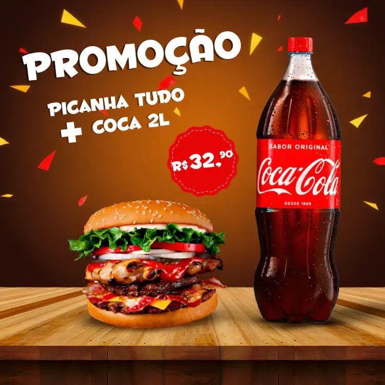 Convite Post Para Hamburgueria Bacon – tema Mais pesquisados moderno, divertido, vibrante, gastronômico, temático