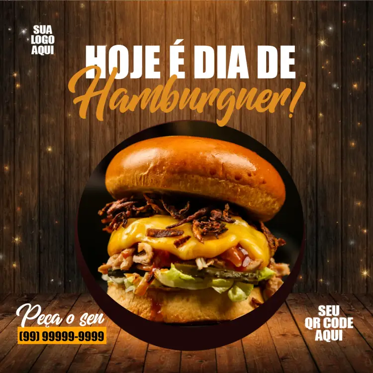 Convite Post Para Hamburgueria Instagram