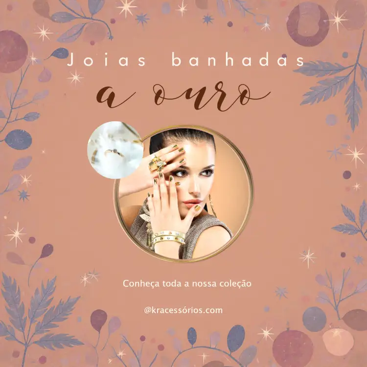 Convite Post Para Joalheria Clicada – tema Mais pesquisados marrom, elegante, moderno, minimalista, luxuoso, fotográfico
