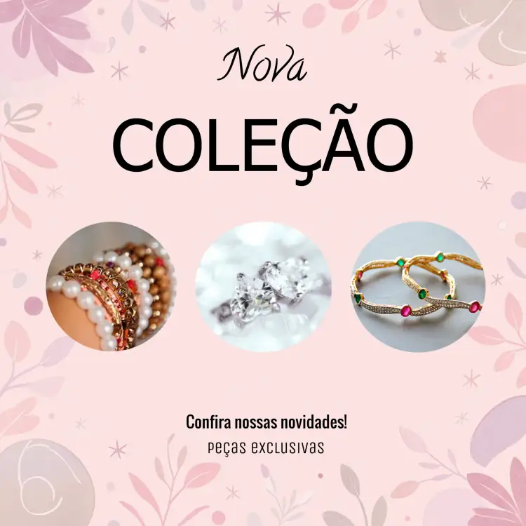 Convite Post Para Joalheria Foto – tema Mais pesquisados elegante, moderno, rosé, minimalista, glamouroso, luxuoso