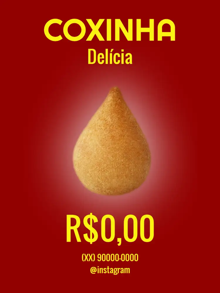 Post Para Lanchonete Coxinha Promoção