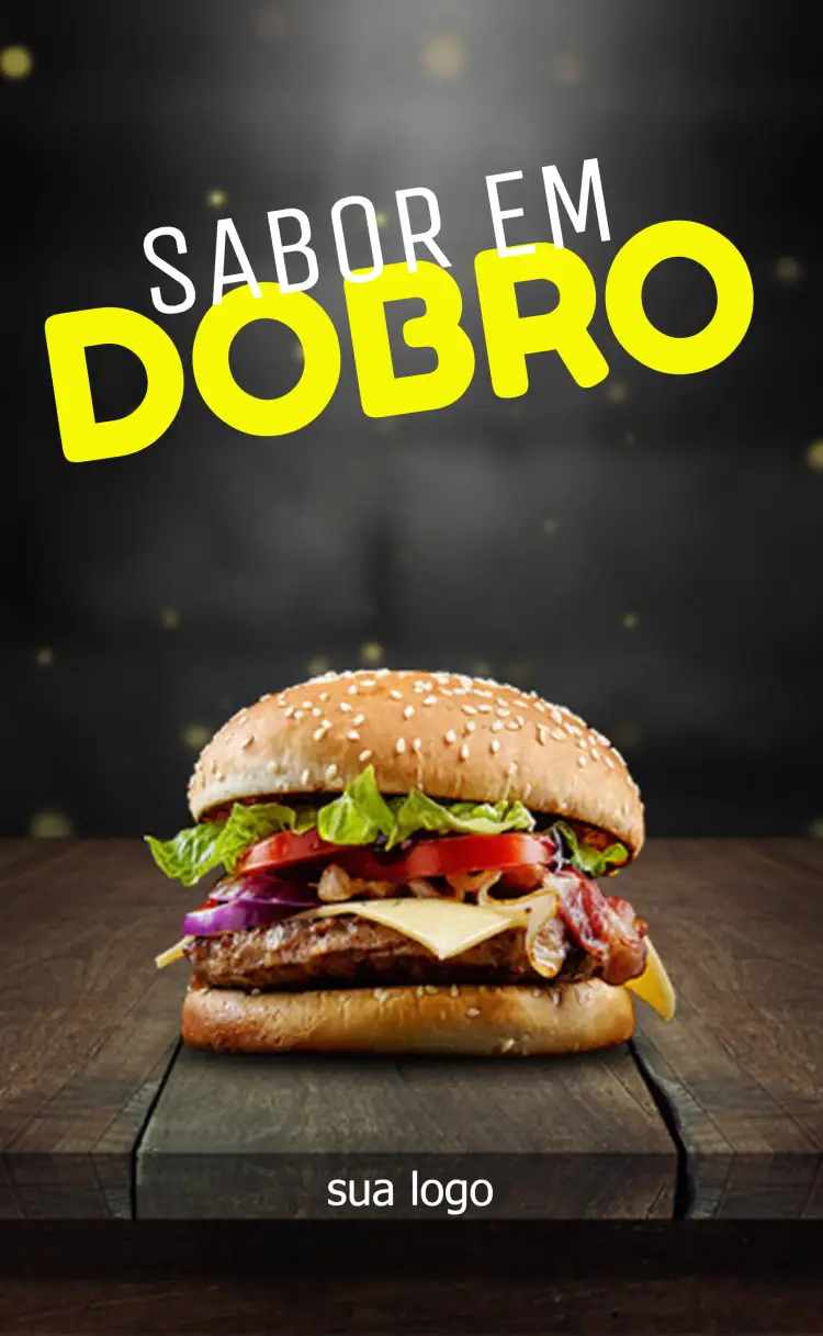 Convite Post Para Lanchonete Preto