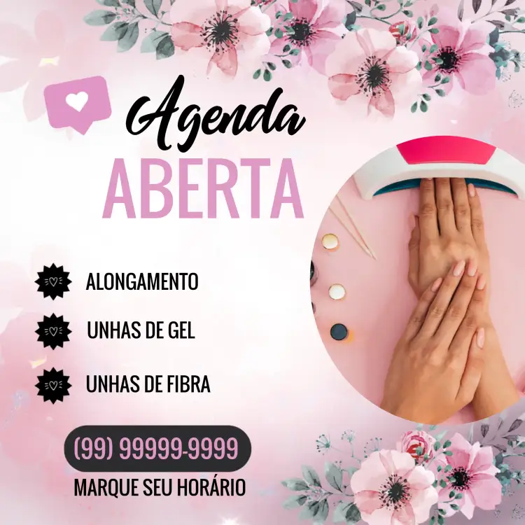 Convite Post Para Manicure E Pedicure Preto – tema Mais pesquisados moderno, elegante, minimalista, preto e branco, chique
