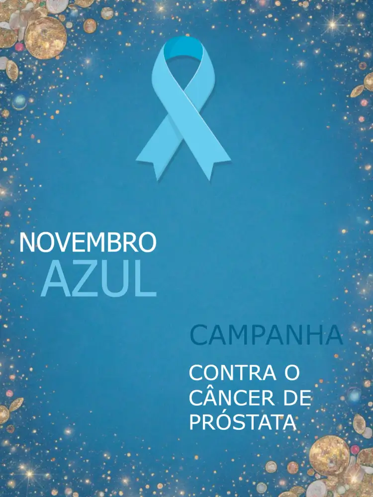 Convite Post Para Novembro Azul Campanha – tema Mais pesquisados azul, moderno, clean, minimalista, ilustrações gráficas