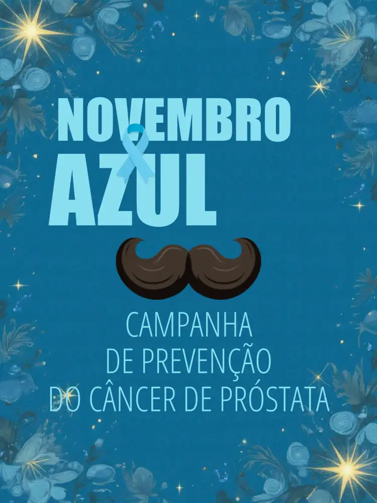 Convite Post Para Novembro Azul Cuidados – tema Mais pesquisados azul, moderno, minimalista, informativo, gráfico, esperançoso