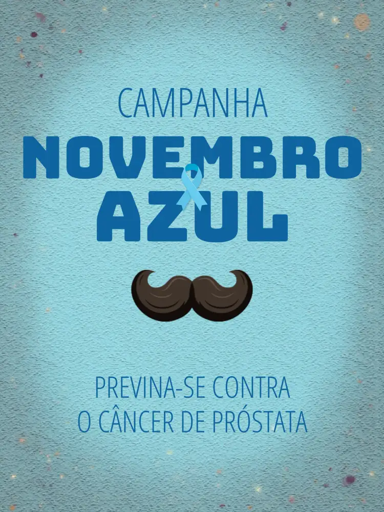 Convite Post Para Novembro Azul Homens – tema Mais pesquisados azul, moderno, minimalista, gráfico, informativo