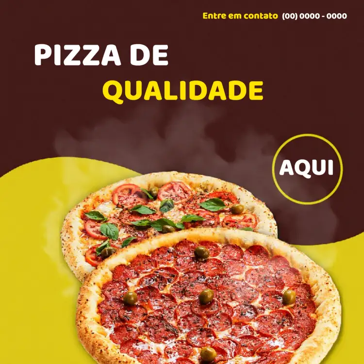 Convite Post Para Pizzaria Promoção – tema Mais pesquisados moderno, divertido, casual, colorido, minimalista