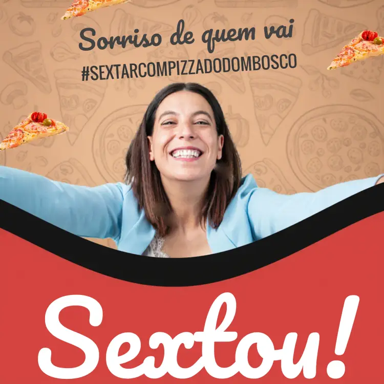 Convite Post Para Pizzaria Vermelho