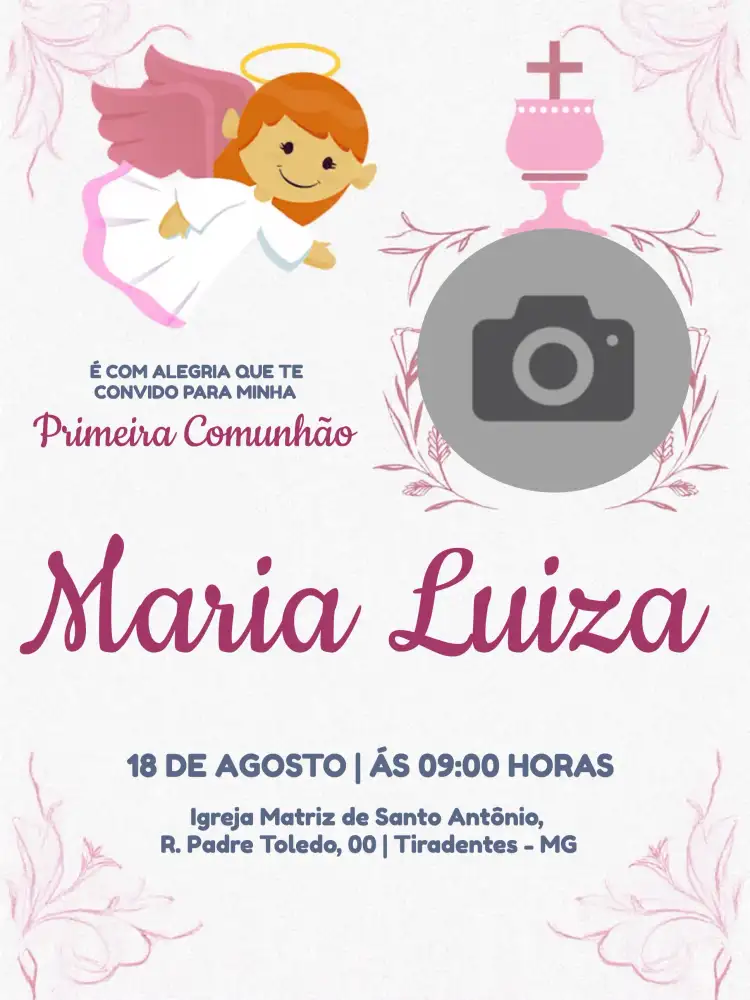 Primeira Comunhão Com Foto Igreja