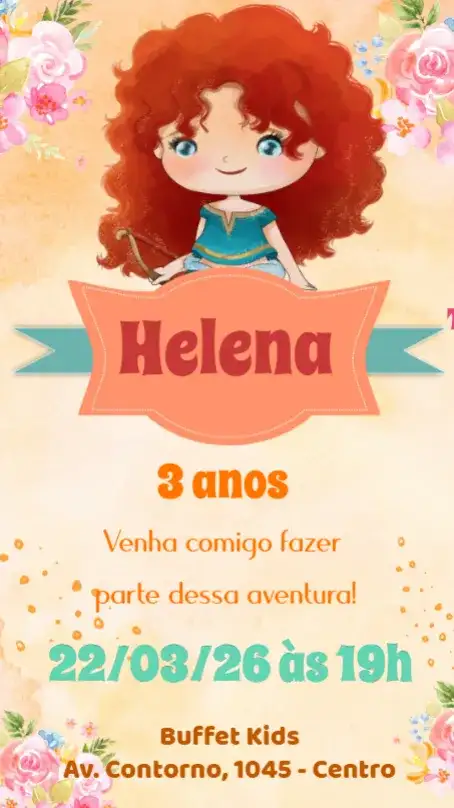 Princesa Merida Acuarela