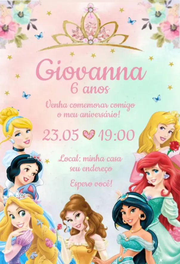 Convite Princesas 1