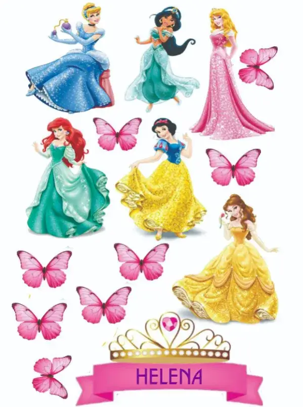Invitation Disney Princesses – Cake topper theme magical, colorful, childlike, enchanted, fun-filled, themed