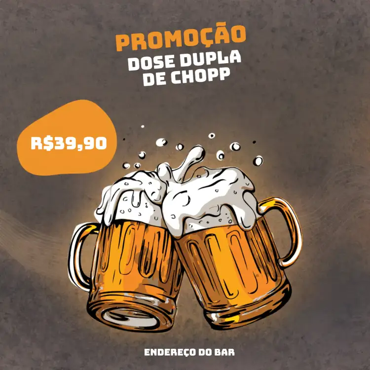 Convite Promoção Para Chopperia Branco – tema Mais pesquisados moderno, minimalista, colorido, casual, urbano, divertido
