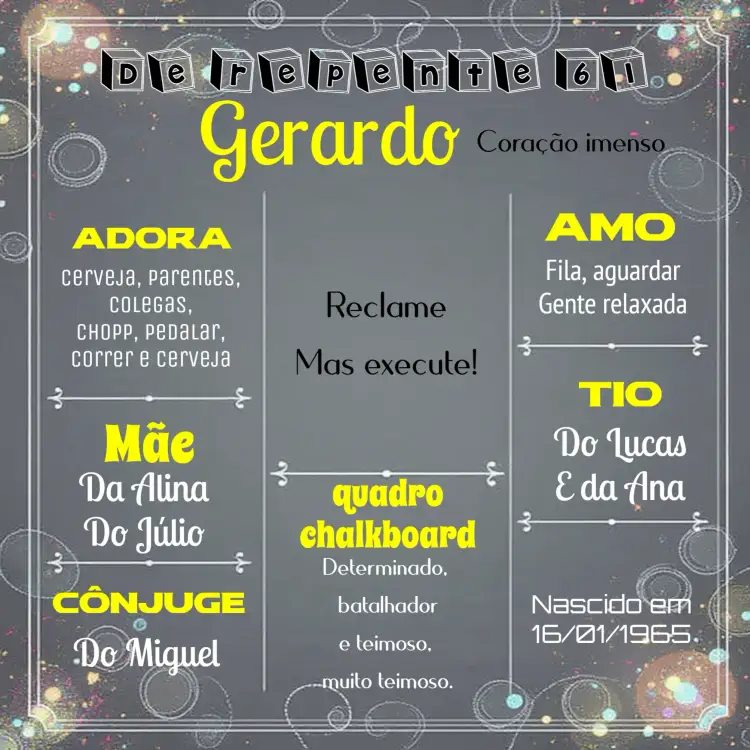 Convite Quadro Negro Chalckboard Giz – tema Aniversário quadro negro, estilo giz, moderno, minimalista, elegante, contrastante
