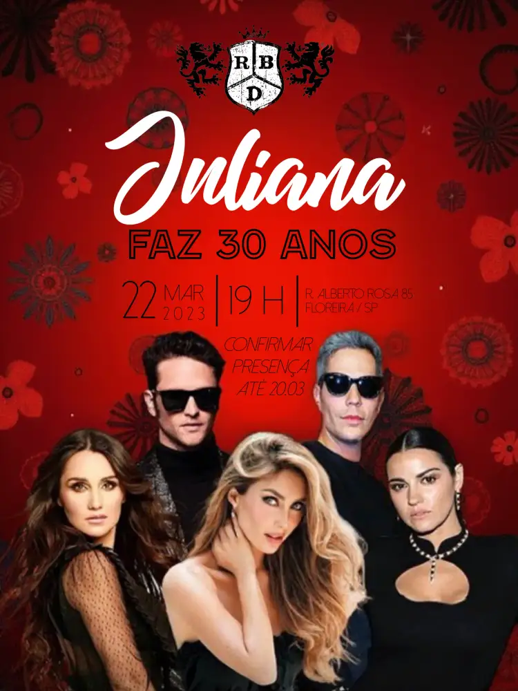 Convite Rebelde Rbd Vermelho – tema Mais pesquisados musical, banda, temático