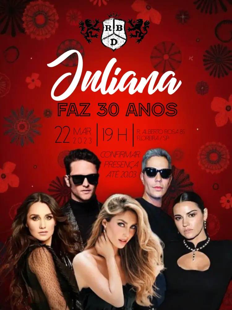 Convite Rebelde Rbd Vermelho