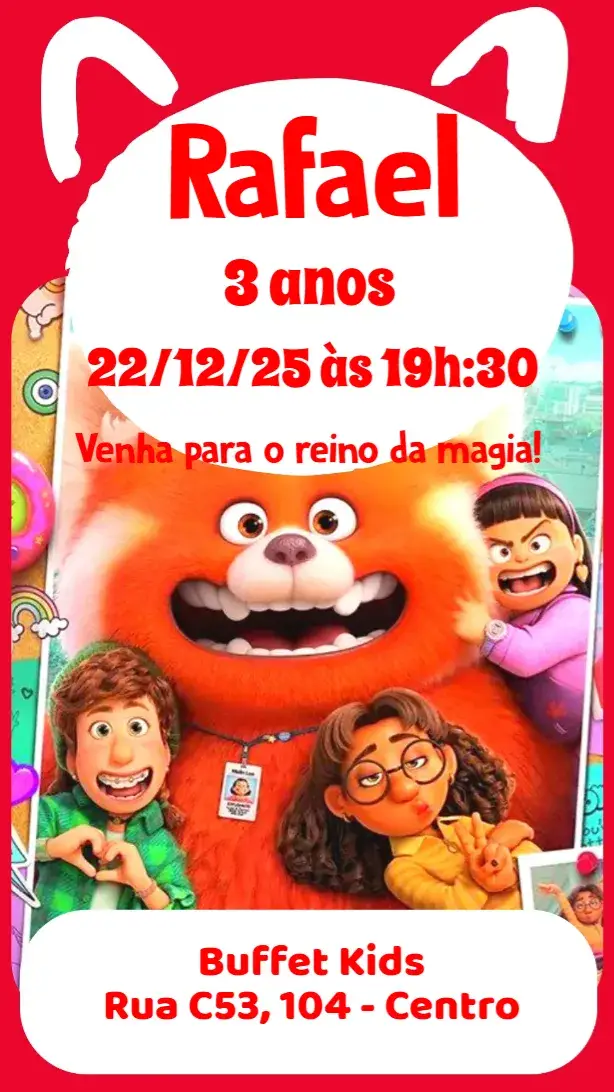 Convite Red é uma Fera