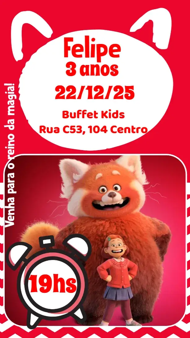 Convite Red é uma Fera