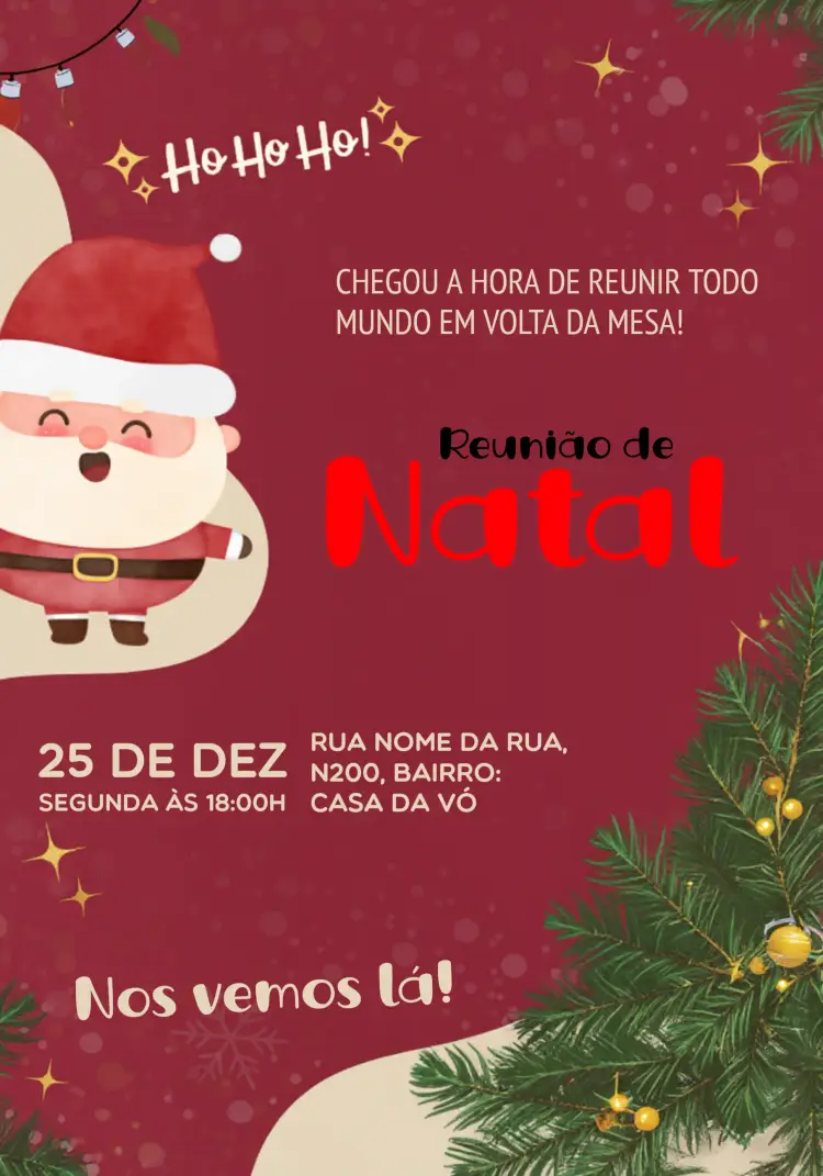 Convite Reunião De Natal Noel