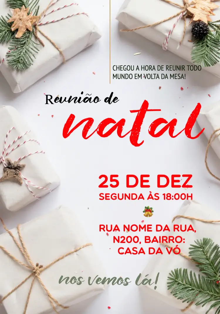 Convite Reunião De Natal Papai