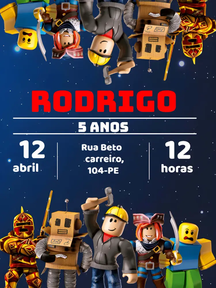 Convite Roblox