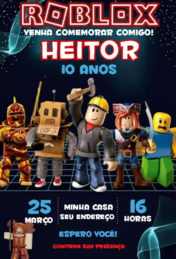 Convite Roblox 6