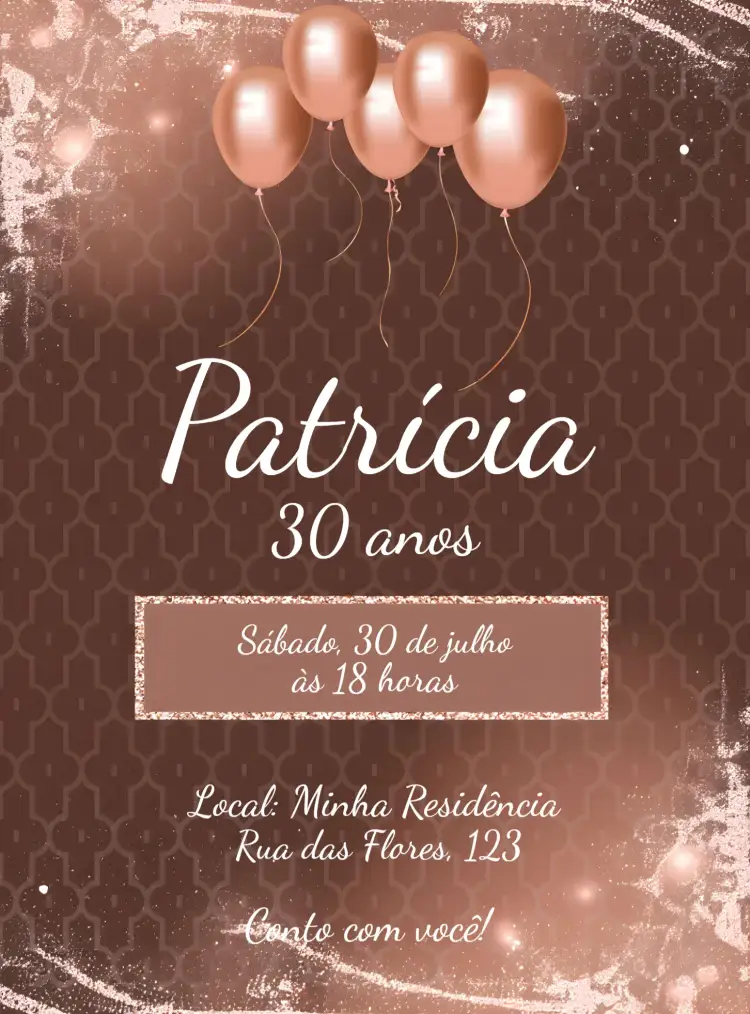 Convite Rose Gold Preto – tema Mais pesquisados rosa dourado, preto, moderno, elegante, minimalista