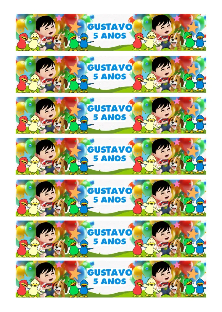Convite Rótulo Para Garrafa 200ml Bento E Totó Desenho