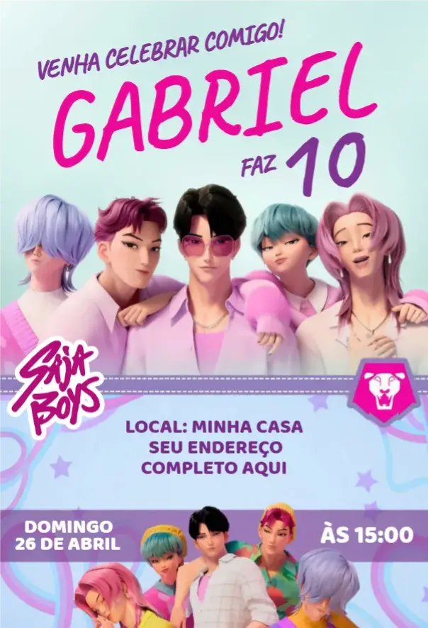 Invite Saja Boys editable and customizable