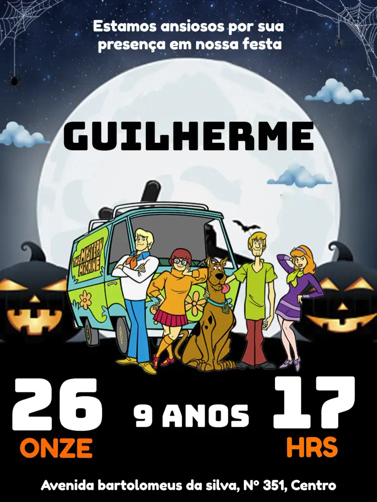 Convite Scooby Doo Filme