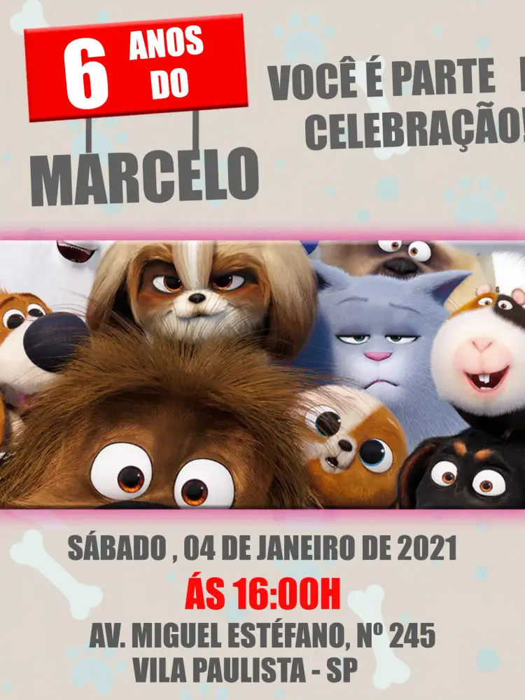 Convite Segredo Dos Pets Verde – tema Datas Comemorativas animais de estimação, verde vibrante, design divertido, elementos gráficos de patas, estilo leve, cores alegres