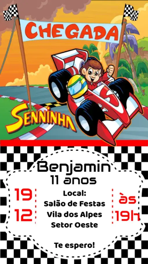 Convite Senninha