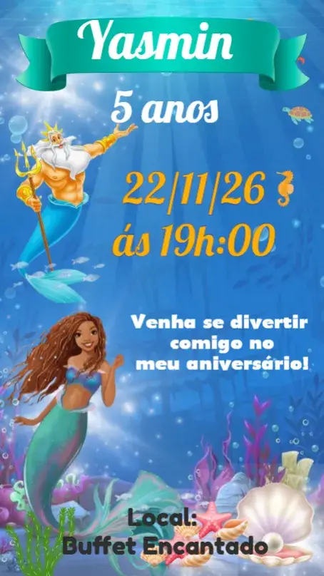 Mermaid invitation