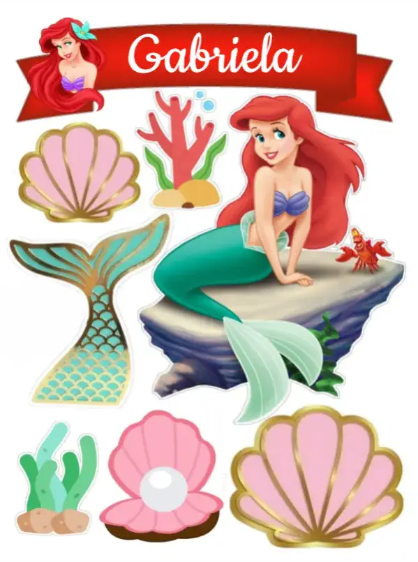 Mermaid Ariel invitation