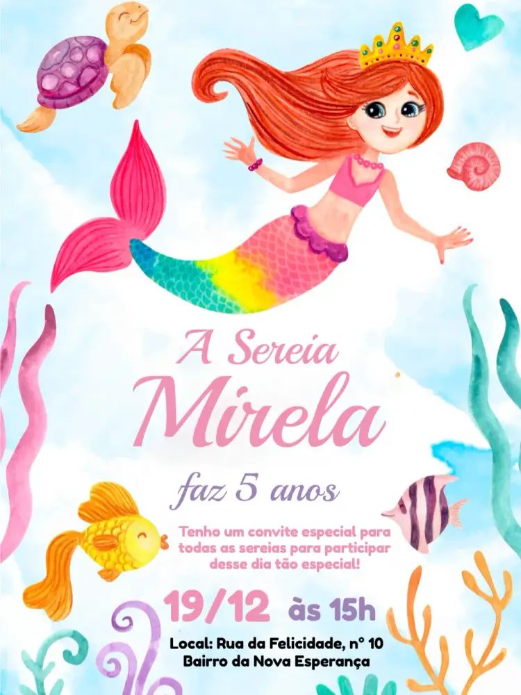 Convite Sereia Do