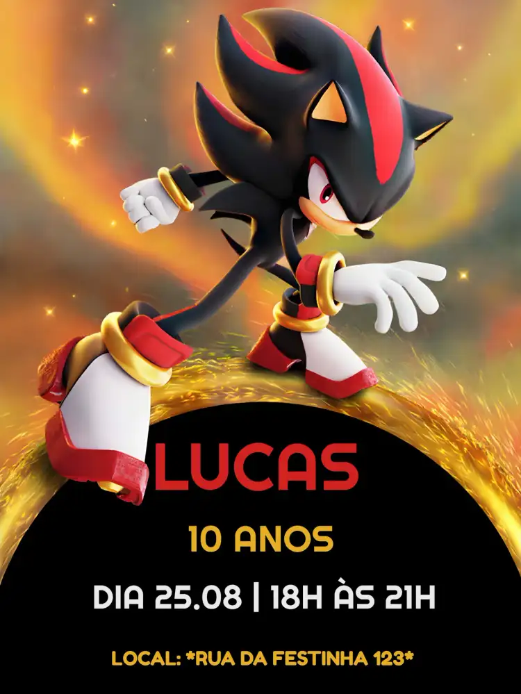 Shadow Sonic Vermelho