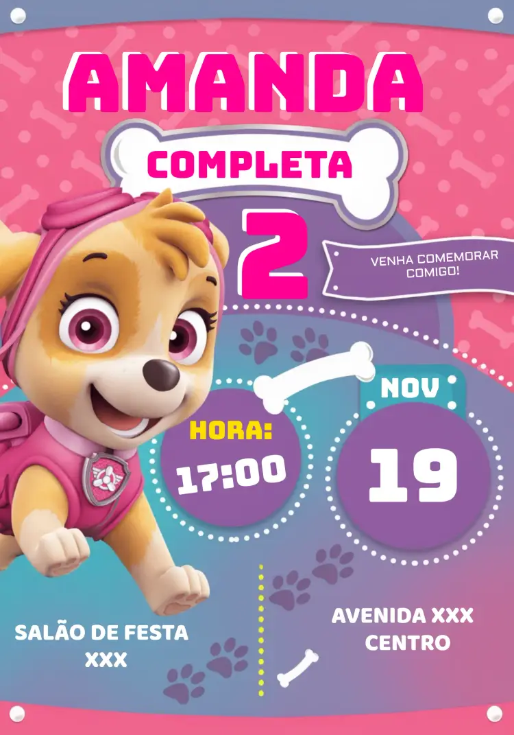 Convite Skye Canina