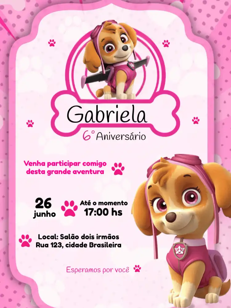 Skye Patrulha Canina Animação