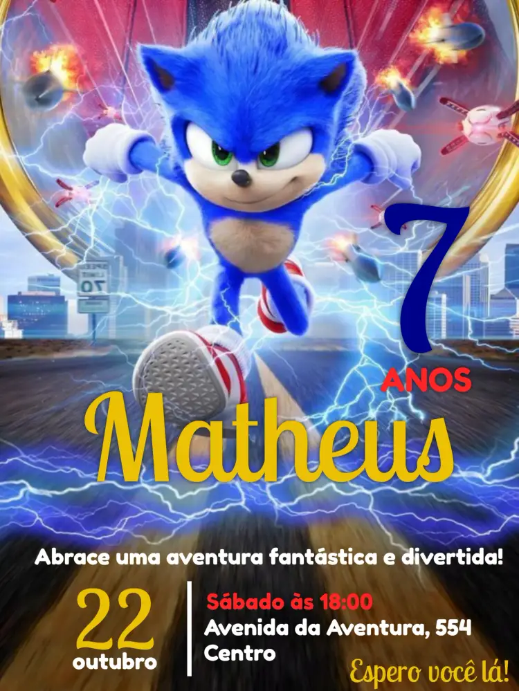 Convite Sonic