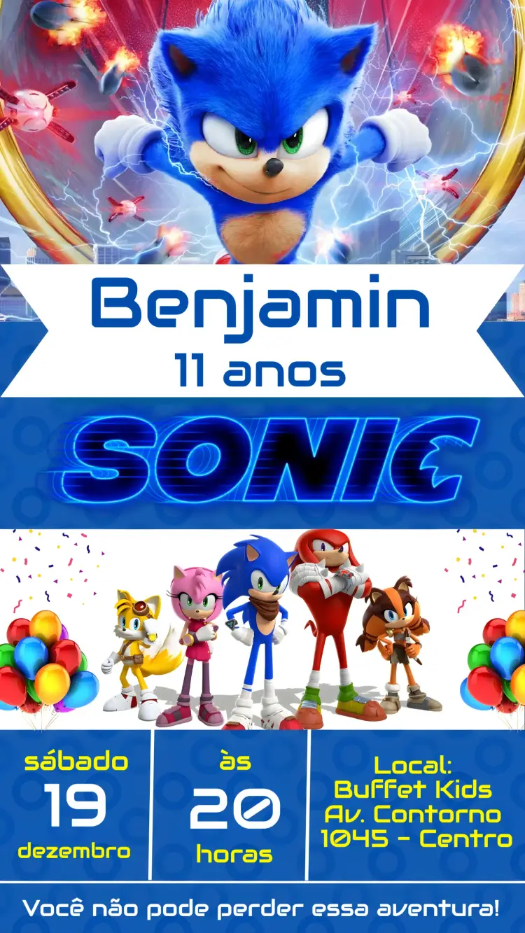 Convite Sonic