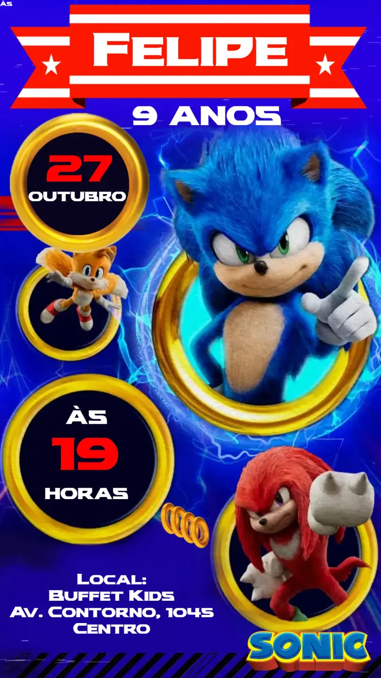 Convite Sonic