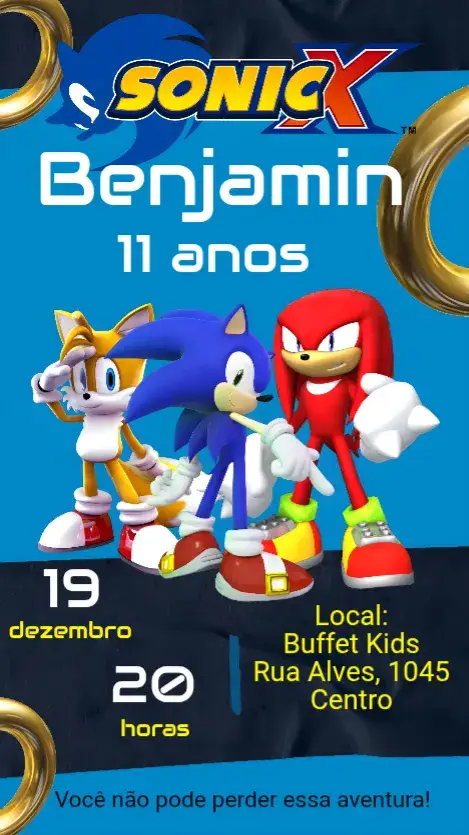 Convite Sonic