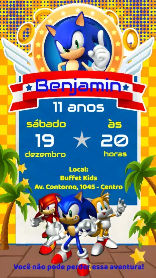 Convite Sonic
