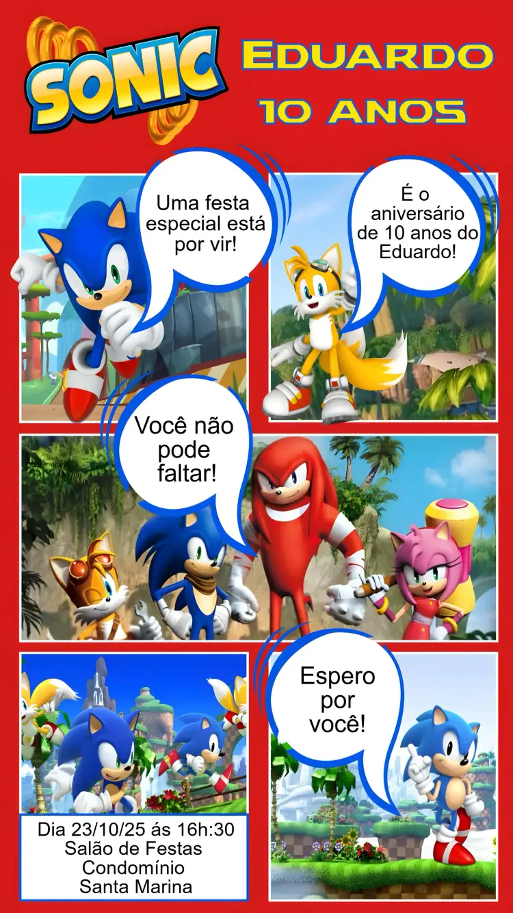 Convite Sonic